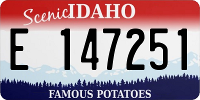 ID license plate E147251