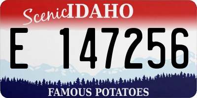 ID license plate E147256