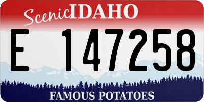 ID license plate E147258