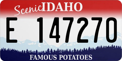 ID license plate E147270