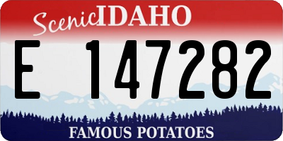 ID license plate E147282