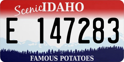 ID license plate E147283