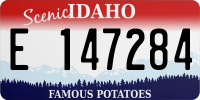 ID license plate E147284