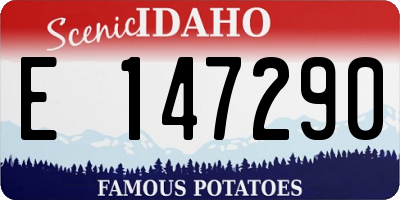 ID license plate E147290
