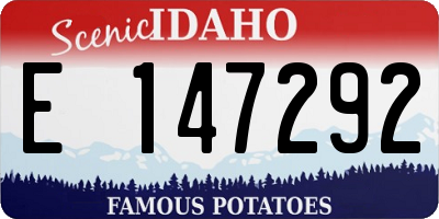 ID license plate E147292