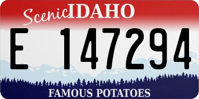 ID license plate E147294