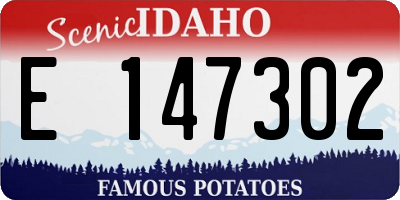 ID license plate E147302