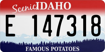 ID license plate E147318