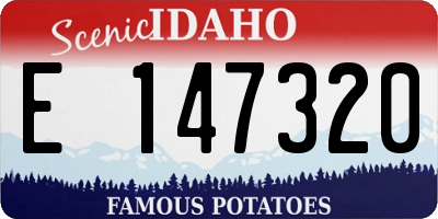 ID license plate E147320