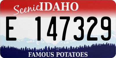 ID license plate E147329