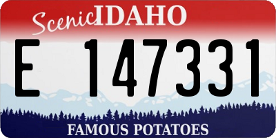 ID license plate E147331