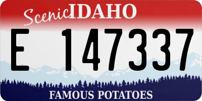 ID license plate E147337