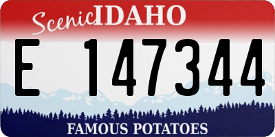 ID license plate E147344