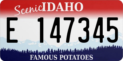 ID license plate E147345