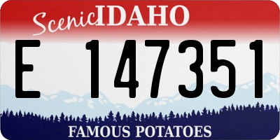 ID license plate E147351