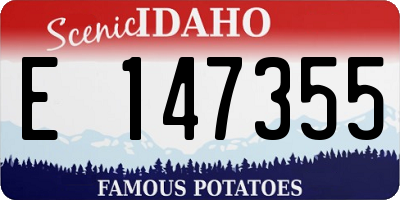 ID license plate E147355