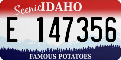 ID license plate E147356
