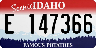 ID license plate E147366