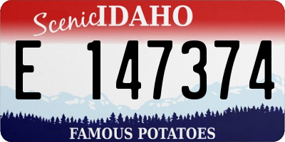 ID license plate E147374