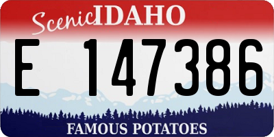 ID license plate E147386