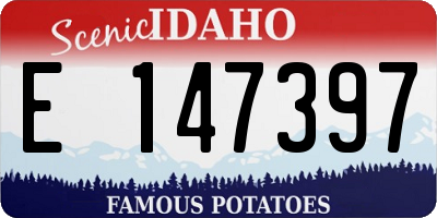 ID license plate E147397