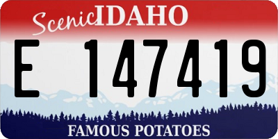 ID license plate E147419