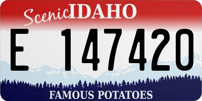 ID license plate E147420