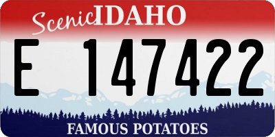 ID license plate E147422