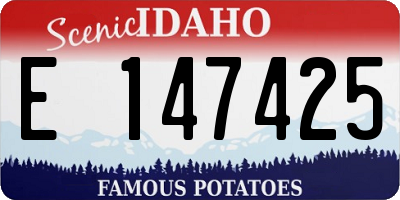 ID license plate E147425