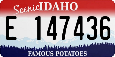ID license plate E147436