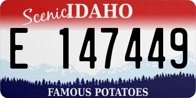 ID license plate E147449