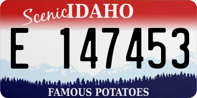 ID license plate E147453