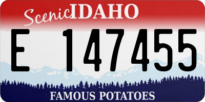 ID license plate E147455