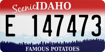 ID license plate E147473