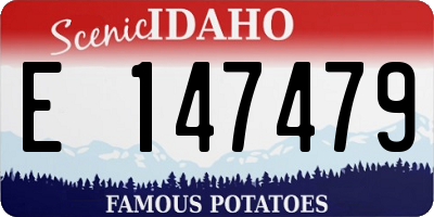 ID license plate E147479