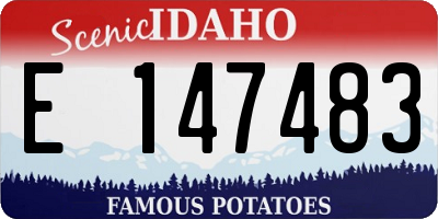 ID license plate E147483