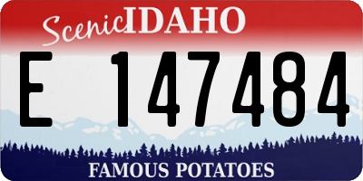 ID license plate E147484
