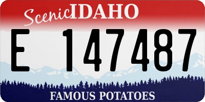 ID license plate E147487