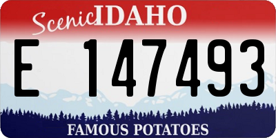 ID license plate E147493
