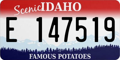 ID license plate E147519