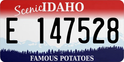 ID license plate E147528