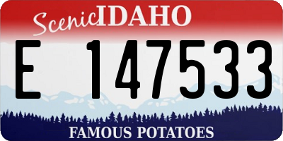 ID license plate E147533