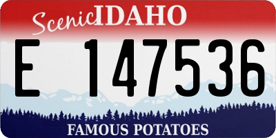 ID license plate E147536
