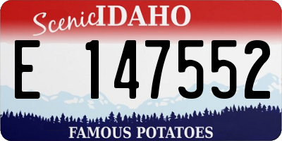 ID license plate E147552