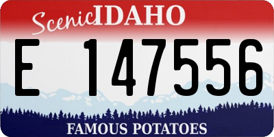 ID license plate E147556