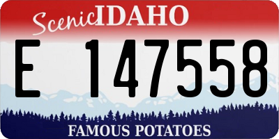 ID license plate E147558