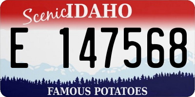 ID license plate E147568