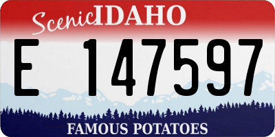 ID license plate E147597