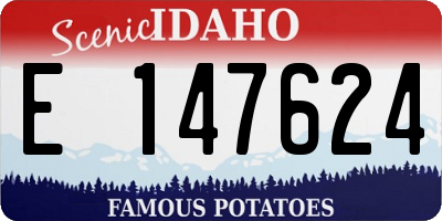 ID license plate E147624