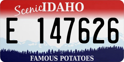 ID license plate E147626